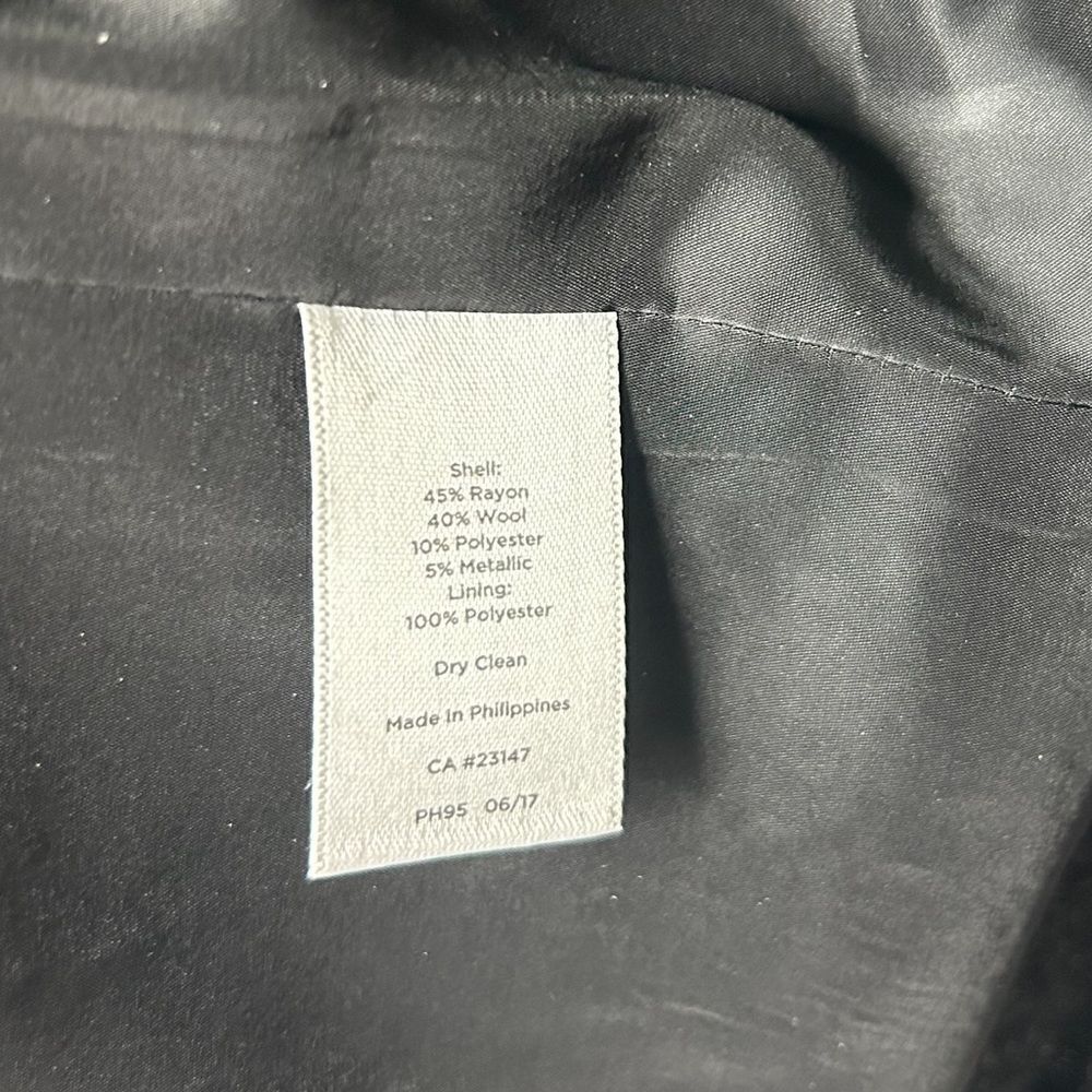 NWT Talbots Wool Blend Black Sparkly Button Up Bl… - image 8